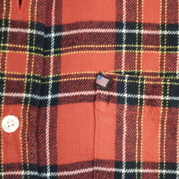 Vintage Ralph Lauren Jeans Red Windowpane Plaid Flannel Men's Med Outdoor Campin - Picture 5 of 9